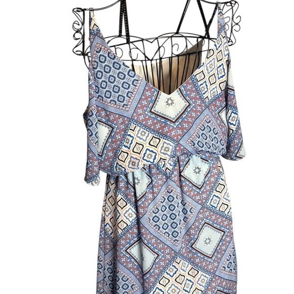 GUESS Boho Print Ruffle Dress - Picture 4 of 6